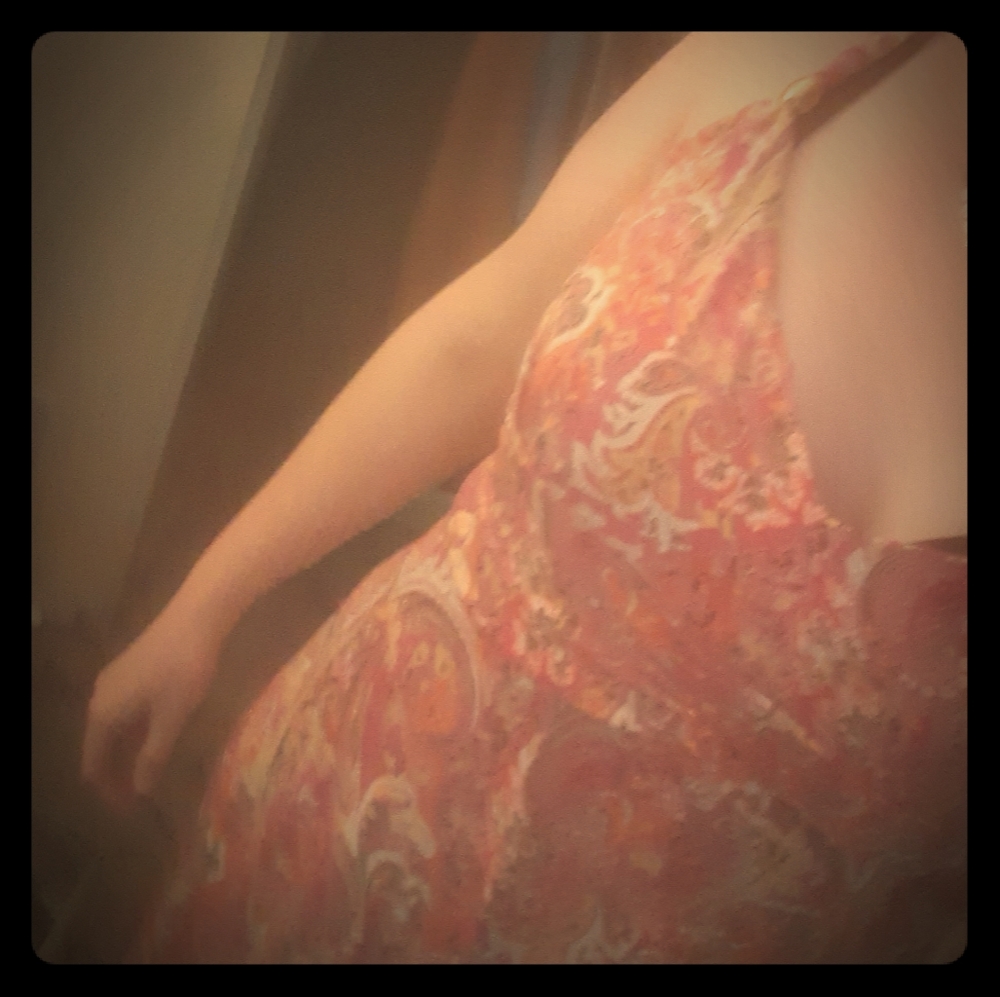 Pink floral dress